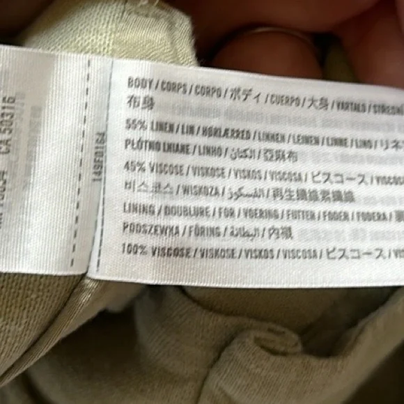 Abercrombie & Fitch Linen Blend Tie Waist Shorts - Picture 4 of 4